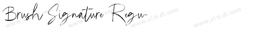 Brush Signature Regu字体转换